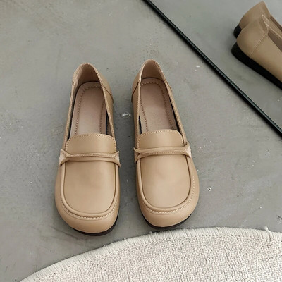 Jauni Sieviešu Loafers Melni Slip on Ādas Kurpes Sieviešu Plakanas Baltas Sneaker Ikdienas apavi Pavasara Rudens Laivu Apavi sievietēm 1563N
