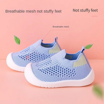 2023 Детски обувки Ежедневни дишащи бебета Бебе Деца Момичета Момчета Мрежести маратонки Меко дъно Удобни неплъзгащи се