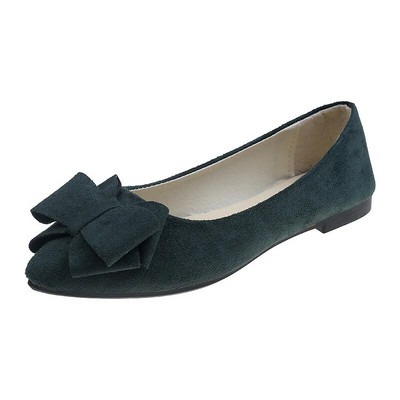 Cipők női íj Női lapos, zsugorított, sekély szájú hegyes lapos cipők női tavaszi nyár koreai stílusú női cipők