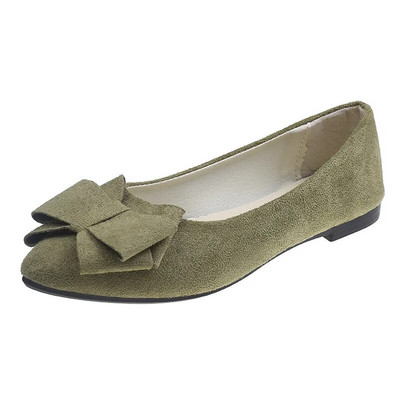 Cipők női íj Női lapos, zsugorított, sekély szájú hegyes lapos cipők női tavaszi nyár koreai stílusú női cipők