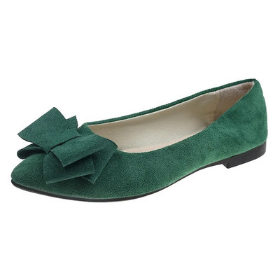 Cipők női íj Női lapos, zsugorított, sekély szájú hegyes lapos cipők női tavaszi nyár koreai stílusú női cipők