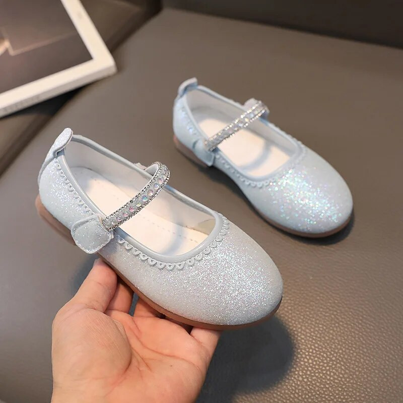 2023. gada jaunas vienkāršas meitenes, Mērija Džeinsa ballīšu kāzu šoviem Rhinestones, mīļi bērni, modes ādas apavi, platforma Princeses dzīvoklis