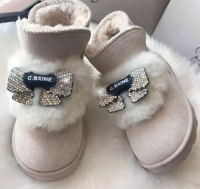 Взуття Дитяче Зимаkid sniega zābaki ziemas meitenes zābaki zēnam plīša kokvilnas apavi Jauki mazuļu silti mazuļu apavi meitenei Kid Bota Para Niña