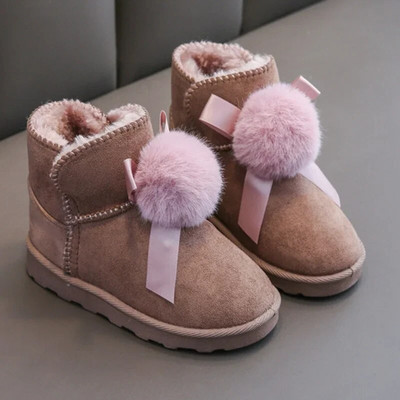 Взуття Дитяче Зимаkid Snow Boot Winter Girl Boot Boy βελούδινο βαμβακερό παπούτσι Cute baby ζεστό παπούτσι για κορίτσι Kid Bota Para Niña