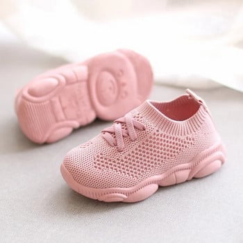 Детски обувки Противохлъзгащи се меки дъна Бебешки маратонки Ежедневни плоски маратонки Обувки Детски размер Момичета Момчета Дишащи спортни обувки