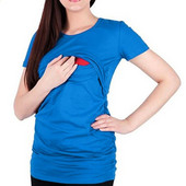 Grūtnieču T-krekls drēbes vasaras un rudens īsām piedurknēm vienkrāsaini barošanas topi zīdīšanas krekls grūtnieču drēbes XL