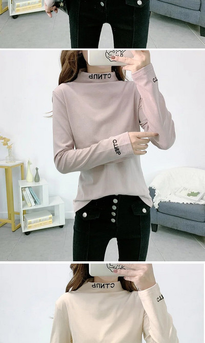 Tavaszi őszi kismama ápolóruhák hosszú ujjú betűk hímzés garbó terhes női szoptatás felsők szoptatás