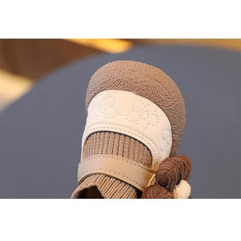 2023 Baby Girls Snow Boots Φθινόπωρο Χειμώνας Παιδικά Πλεκτά Παπούτσια Αδιάβροχα αντιανεμικά αντιολισθητικά Υπαίθρια ζεστά βελούδινα παιδικά μποτάκια