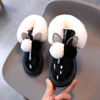 Μπότες για κορίτσια λουστρίνι Princess Snow Boots Λούτρινα Thicken Παιδικά Βαμβακερά Παπούτσια Χειμερινά ζεστά παιδικά παπούτσια Αντιολισθητικά μποτάκια