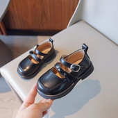 Laste mood Tüdrukute madalad jalavarjud 2023 Uued lihtsad libisemiskindlad printsessikingad Drop Shipping vabaaja lastejalatsid Mustad koolikingad