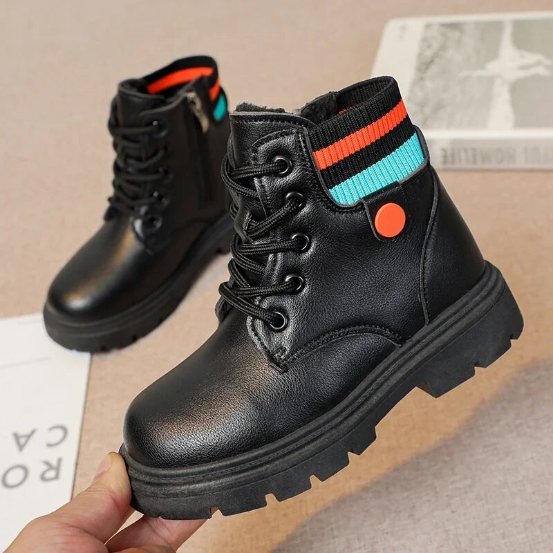 Gyerekcsizmák Rózsaszín Lányok Zoknis csizmák Sokoldalú oldalsó cipzáras Gyerek divat Alkalmi Princess Rövid csizmák Csúszásmentes 2023 Új pamut PU