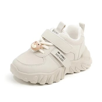 Детски маратонки Детски моден дизайн Бели нехлъзгащи се ежедневни обувки Момчета Момичета Меки топли маратонки Обувки за деца на открито