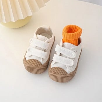 Детски платнени обувки Малки бебета Момчета Маратонки Момичета Ежедневни обувки в цвят бонбон Бебешки Детски дишащи обувки за свободното време Меки