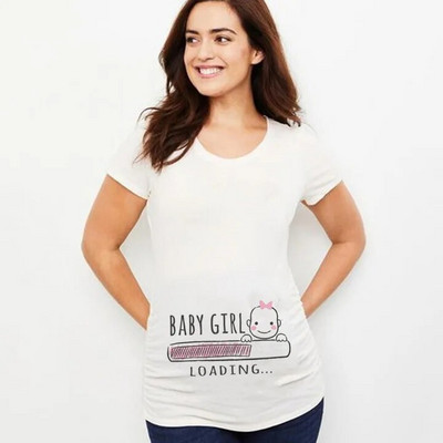 Nyári babafeltöltés 2023 betűs női kismama ruházat terhes rövid ujjú póló Vicces terhességi felső póló, nagy méretű XS-3XL