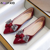 Női balerina lapos cipő Csokornyakkendő, sekély szájú csúszás női lapos női alkalmi lapos cipő Balett lapos zapatoe vc3093