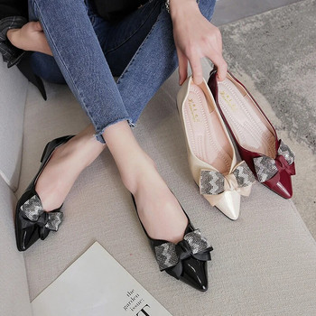 Дамски балетки с равни обувки Bowtie Shallow Mouth Slip On Дамски равни обувки Дамски ежедневни равни обувки Балетни равни обувки zapatoe vc3093