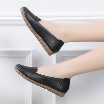 BCEBYL 2023 Νέα μόδα Ανοιξιάτικα φθινοπωρινά γυναικεία παπούτσια για βάρκα Flat γυναικεία φλατ Λευκά άνετα μαύρα παπούτσια για γυναίκες