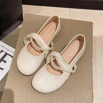 Νέα Pearl Flats για Γυναικεία Παπούτσια Γάμου Lazy Seals Crystal Slip on Flat Shoes Mary Janes Boat Shoes Στρογγυλά παπούτσια μπαλέτου 9739N