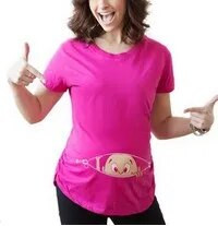 Grūtnieču apģērbs Radošs dinozauru olu apdrukas T krekls grūtniecēm, topi ar apaļu kakla izgriezumu Poliestera grūtniecības krekls P0411