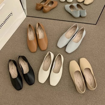 Ladies Flats νέες μπαλαρίνες από μαλακό δέρμα μοκασίνια με ρετρό παπούτσια γιαγιά άνοιξη καλοκαίρι παπούτσια οδήγησης γυναίκα