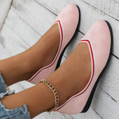 Μυτερές γυναικείες φλατ παπούτσια Άνετα πλεκτά μπαλέτο De Mujer Loafers Φθινοπωρινά Gestante Boat Παπούτσια Γυναικεία παπούτσια με μαλακό κάτω μέρος