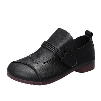 New Arrive Retro Női Lapos Cipők Divatos Kerek Lábujjak Slip on Női Őszi Cipők Alacsony Sarkú Botas Női Pu Bőr Cipők