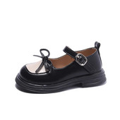 Nove dječje kožne cipele 2023., proljeće i jesen, svestrane modne djevojačke cipele, mekani potplati, neklizajuće mašne u boji, plitke mokasine