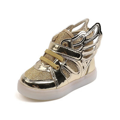 krossovki Wings Dječja obuća Moda Proljeće Jesen Sjajna trepćuća LED cipela Dječja obuća u korejskom stilu Dječja obuća Dječaci Sportske cipele za djevojčice