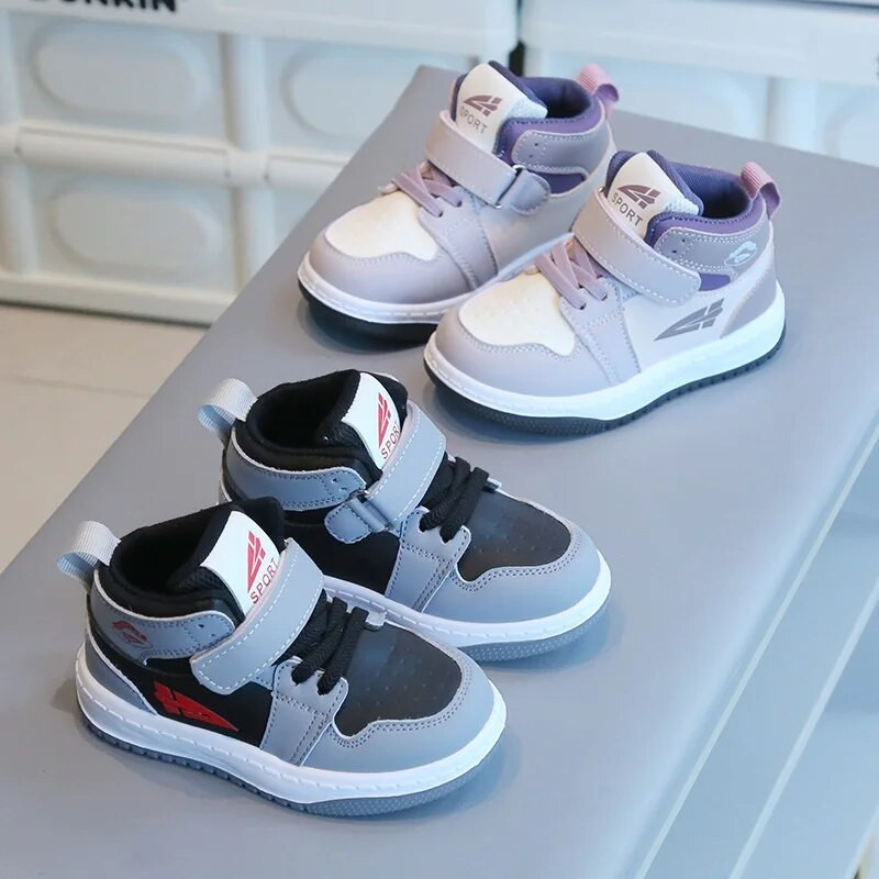 Kruleepo Visoke sportske tenisice za djecu, dječake, djevojčice, bebe, dječje pu kožne neklizajuće cipele za slobodno vrijeme, tenis na otvorenom, trčanje Schuhe