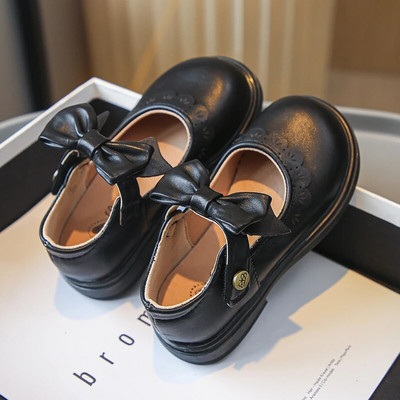 2023 Lolita stil Dječje modne svestrane mašne Čipkane dječje mekane jednostavne neklizajuće britanske natikače u britanskom stilu Princess mokasine s poliuretanskom isporukom u paketu