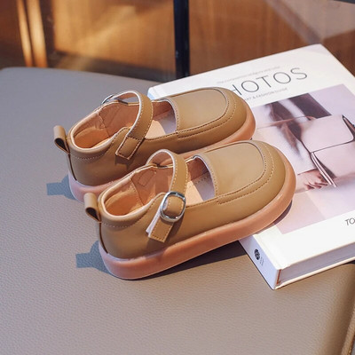 Dječje cipele 2023. Jednostavne neukrasne ležerne cipele za djevojčice Cipele za malu djecu Proljetne nove mekane prozračne jednostavne neklizajuće ravne cipele PU