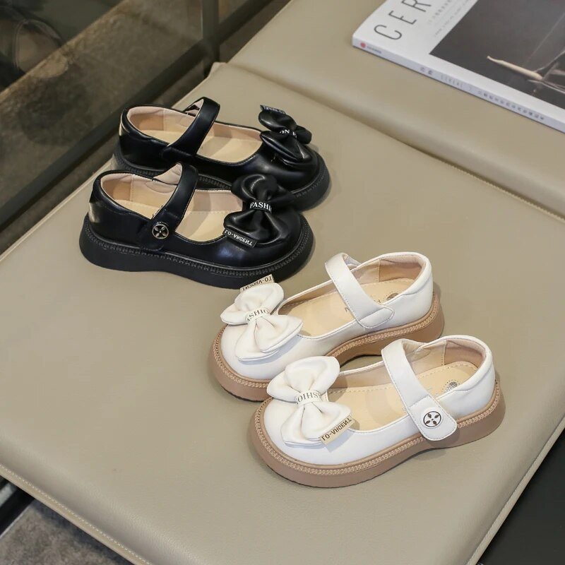 Moodsad laste nahast kingad, tüdrukud 2023, uued pehmed hingavad, lihtsad, libisemiskindlad armsad kaared, laste madalad jalavarjud, ümmarguse varbaga, lihtsad