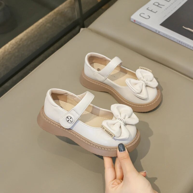 Moodsad laste nahast kingad, tüdrukud 2023, uued pehmed hingavad, lihtsad, libisemiskindlad armsad kaared, laste madalad jalavarjud, ümmarguse varbaga, lihtsad