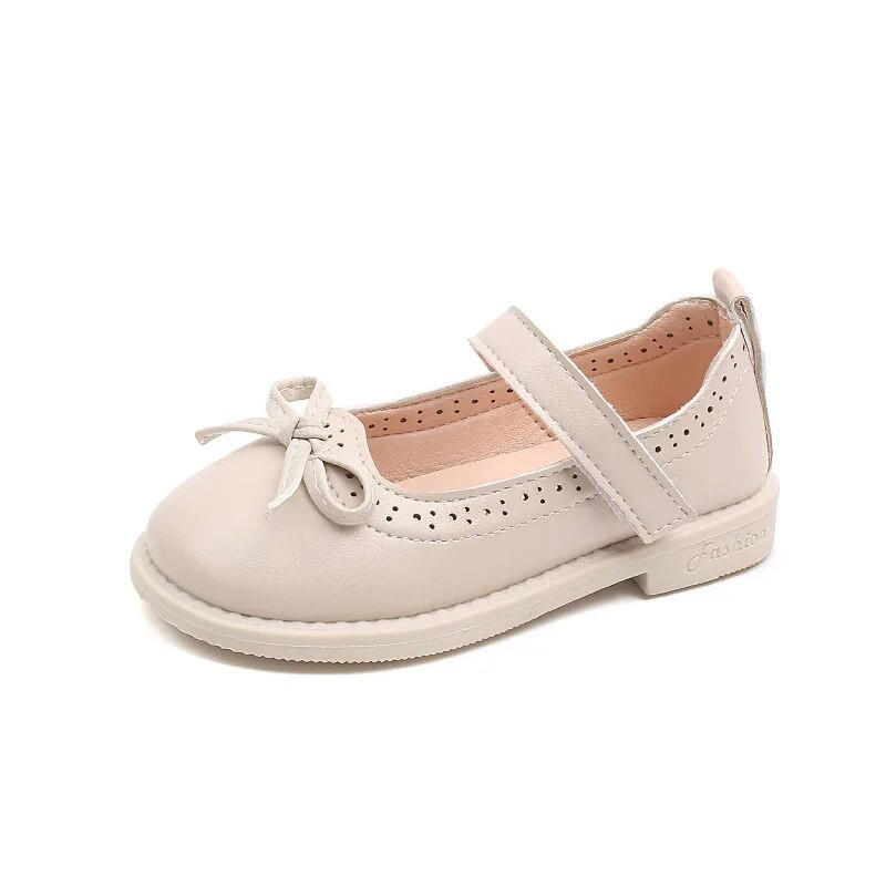 Bērnu ikdienas apavi Universāli meiteņu ādas apavi Vienkrāsaini Vienoti skolas apavi 2023. gada vasaras jauni bērnu apavi elpojošs PU