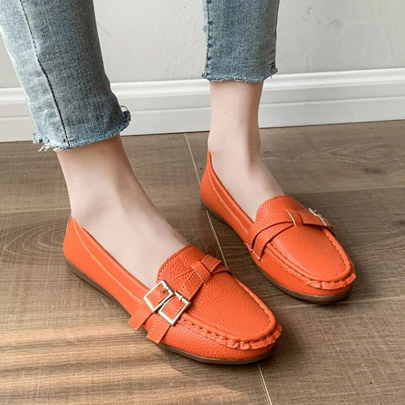 Sieviešu Oksfordas apavi ar dubultu sprādžu slīdēšanu plakaniem apaviem Sieviešu plakaniem melniem apaviem Šūšanas laivu apavi Ikdienas zapatillas mujer 9891N