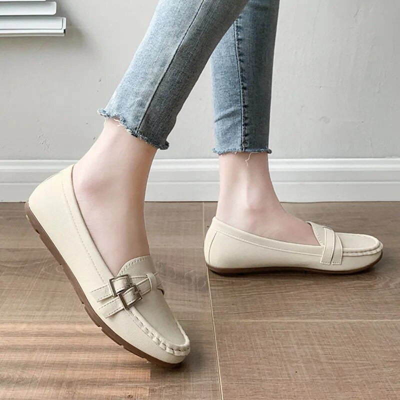 Sieviešu Oksfordas apavi ar dubultu sprādžu slīdēšanu plakaniem apaviem Sieviešu plakaniem melniem apaviem Šūšanas laivu apavi Ikdienas zapatillas mujer 9891N