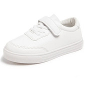 Kruleepo Djeca Studenti Školske bijele cipele za slobodno vrijeme Bebe Djevojčice Djeca Dječaci Čvrsta PU koža Sportske tenisice Trčanje Tenis Schuhe