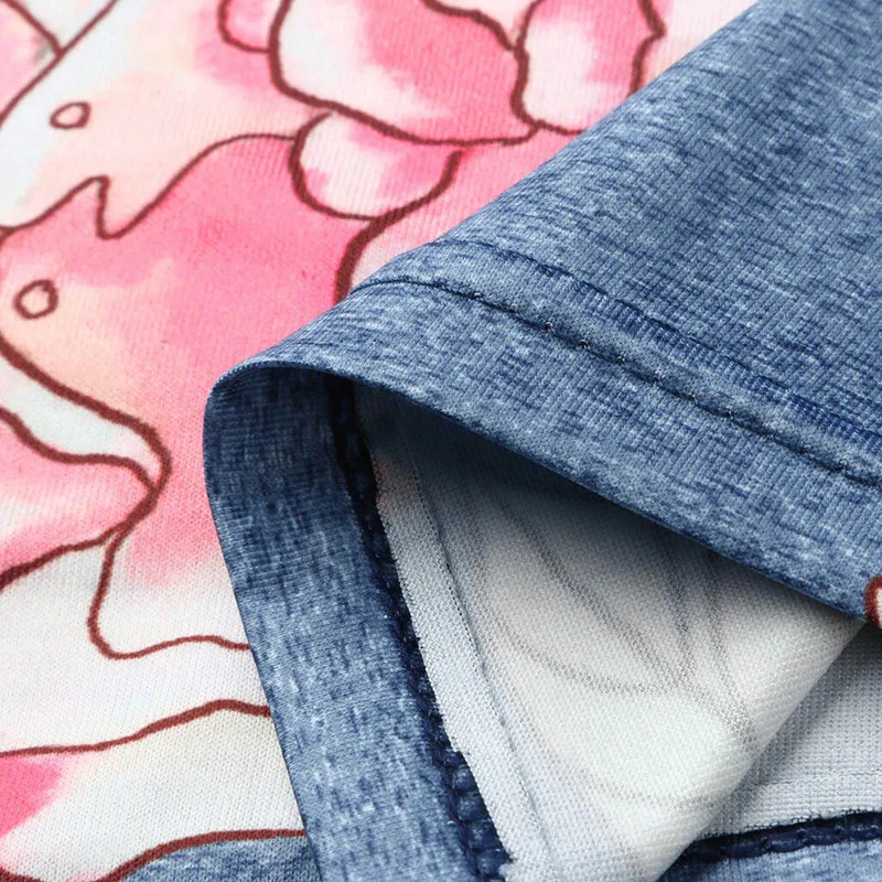 Grūtnieču drēbes blūze T-krekls medmāsa Ruffles Floral Īsām piedurknēm barošanas topi zīdīšanas apģērbs grūtniecēm ZF