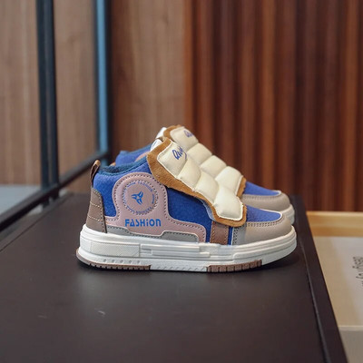 Poiste kingad vabaaja tossud poistele, laste kingad tüdrukule Pehmest nahast pöörleva nupuga talveplüüs tüdrukule Ботинки Для Девочки Zapatos