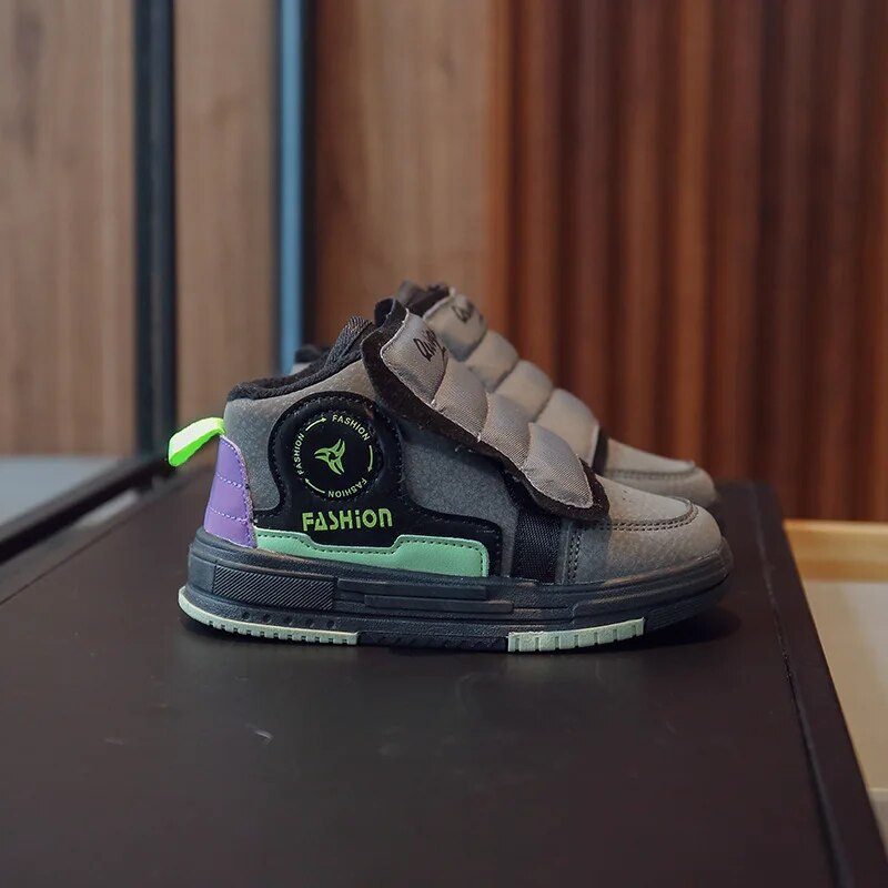 Poiste kingad vabaaja tossud poistele, laste kingad tüdrukule Pehmest nahast pöörleva nupuga talveplüüs tüdrukule Ботинки Для Девочки Zapatos