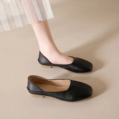 Ženske ravne cipele, nove balerinke, mekane kožne mokasine, retro cipele, proljeće, ljeto, cipele za vožnju, ženske mule papuče