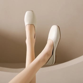 Ladies Flats νέες μπαλαρίνες από μαλακό δέρμα μοκασίνια slip on retro παπούτσια άνοιξη καλοκαίρι παπούτσια οδήγησης γυναίκα mules παντόφλες