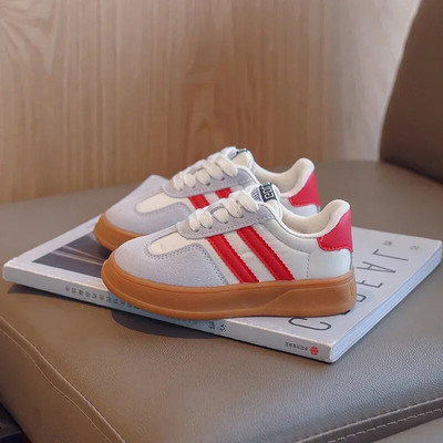 Kid Ležerne cipele u boji od brušene kože Djevojčica Dječak Tenisice na vezanje Jesen 2022. Dječje sportske tenisice za trčanje Veličina 26-37