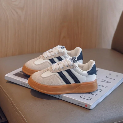 Kid Ležerne cipele u boji od brušene kože Djevojčica Dječak Tenisice na vezanje Jesen 2022. Dječje sportske tenisice za trčanje Veličina 26-37