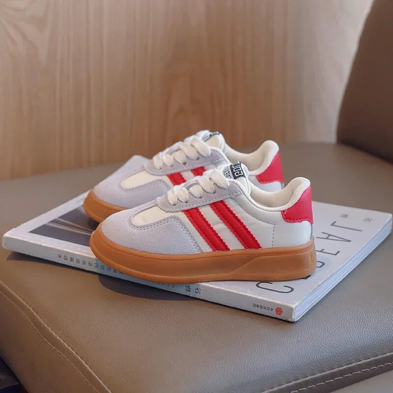 Kid Ležerne cipele u boji od brušene kože Djevojčica Dječak Tenisice na vezanje Jesen 2022. Dječje sportske tenisice za trčanje Veličina 26-37