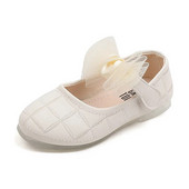 Mazu bērnu meiteņu ādas apavi 2023. gada pavasarim, rudenim, jauni bērniem, mežģīņu apavi ar banti Princeses, saldi, mīksti bērnu apavi ballītei no 22. līdz 31. gadam