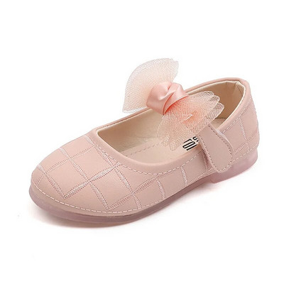 Mazu bērnu meiteņu ādas apavi 2023. gada pavasarim, rudenim, jauni bērniem, mežģīņu apavi ar banti Princeses, saldi, mīksti bērnu apavi ballītei no 22. līdz 31. gadam