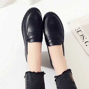 Γυναικεία Loafers Flat on Platform Παπούτσια για θηλυκά Oxford Shoes Black Loafer Slip on Δερμάτινα παπούτσια Casual Zapatos Mujer 1210N
