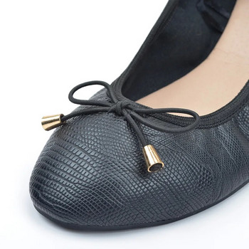 Άνοιξη γυναικεία δερμάτινα αναπνεύσιμα γυναικεία άνετα παπούτσια μπαλέτου Γυναικεία ολίσθηση σε ρηχά Loafers Flat παπούτσια γραφείου