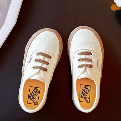 Jaunas 2024. gada bērnu kanvas apavi bērniem kedas Elpojoši ikdienas apavi Modes mazuļu apavi meitenēm, zēniem, 19-30 Niña